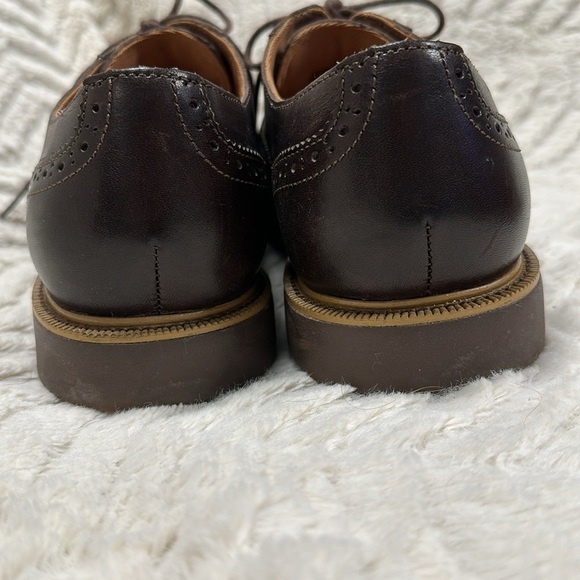 COLE HAAN  GRAND OS OXFORD Dark Brown, Wingtip Oxford Lace Up Shoes, 10.5 M EUC
